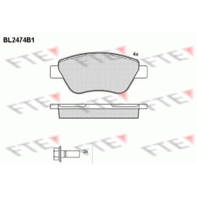 Bremsbeläge BL2474B1 von FTE günstig für 26,55 € online kaufen