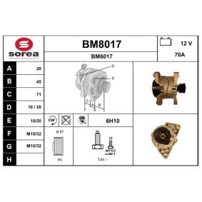 Lichtmaschine BM8017 von SNRA günstig für 192,20 € online kaufen