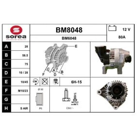 Lichtmaschine BM8048 von SNRA günstig für 210,35 € online kaufen