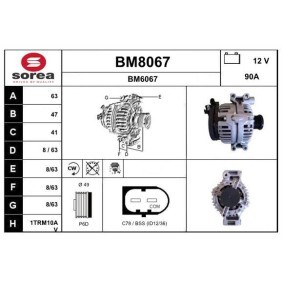 Lichtmaschine BM8067 von SNRA günstig für 229,66 € online kaufen
