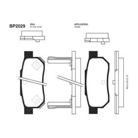 Bremsbeläge für ROVER von KAVO PARTS