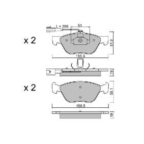 Bremsbeläge BPFI-1036 von AISIN günstig für 43,96 € online kaufen