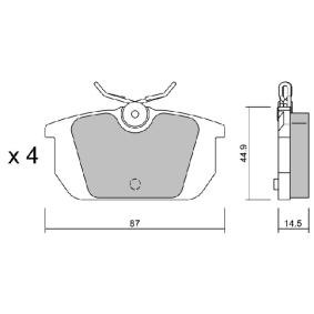 Bremsbeläge BPFI-2007 von AISIN günstig für 28,41 € online kaufen