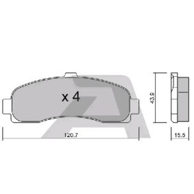 Bremsbeläge BPNI-1914 von AISIN günstig für 25,11 € online kaufen