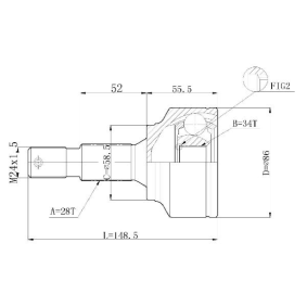 Gelenksatz, Antriebswelle C.103 von STATIM günstig für 36,50 € online kaufen