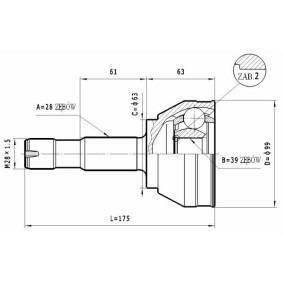 Gelenksatz, Antriebswelle C.125 von STATIM günstig für 25,59 € online kaufen