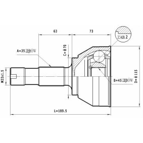 Gelenksatz, Antriebswelle C.129 von STATIM günstig für 28,94 € online kaufen