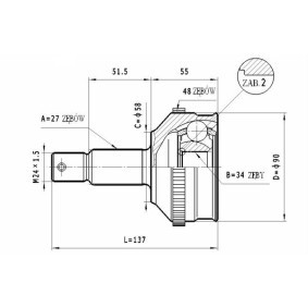 Gelenksatz, Antriebswelle C.132 von STATIM günstig für 24,41 € online kaufen