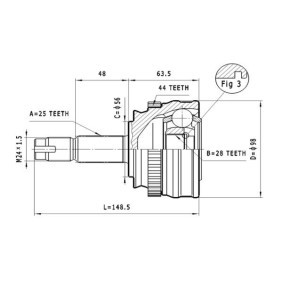 Gelenksatz, Antriebswelle C.159 von STATIM günstig für 30,29 € online kaufen