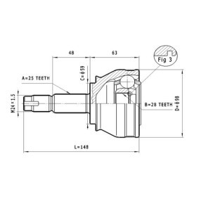 Gelenksatz, Antriebswelle C.175 von STATIM günstig für 33,56 € online kaufen