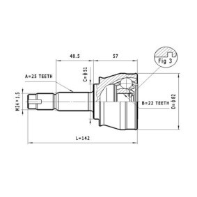 Gelenksatz, Antriebswelle C.176 von STATIM günstig für 25,97 € online kaufen