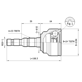 Gelenksatz, Antriebswelle C.244 von STATIM günstig für 21,75 € online kaufen