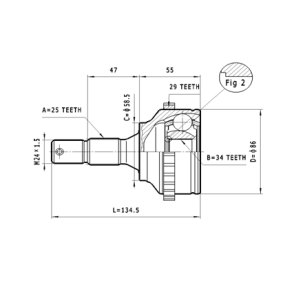 Gelenksatz, Antriebswelle C.279 von STATIM günstig für 23,13 € online kaufen