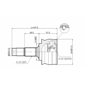 Gelenksatz, Antriebswelle C.325 von STATIM günstig für 20,97 € online kaufen