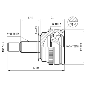 Gelenksatz, Antriebswelle C.372 von STATIM günstig für 32,80 € online kaufen
