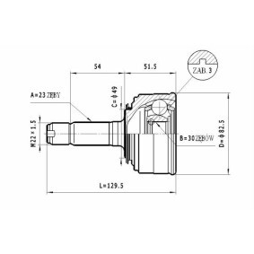 Gelenksatz, Antriebswelle C.425 von STATIM günstig für 15,61 € online kaufen