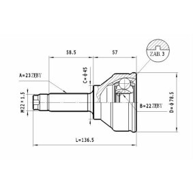 Gelenksatz, Antriebswelle C.434 von STATIM günstig für 11,44 € online kaufen