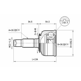 Gelenksatz, Antriebswelle C.444 von STATIM günstig für 20,00 € online kaufen