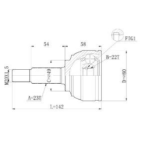 Gelenksatz, Antriebswelle C.540 von STATIM günstig für 14,05 € online kaufen