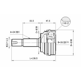 Gelenksatz, Antriebswelle C.562 von STATIM günstig für 13,74 € online kaufen