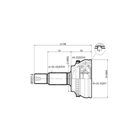 Gelenksatz, Antriebswelle C.576 von STATIM günstig für 13,74 € online kaufen