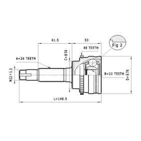 Gelenksatz, Antriebswelle C.582 von STATIM günstig für 25,03 € online kaufen