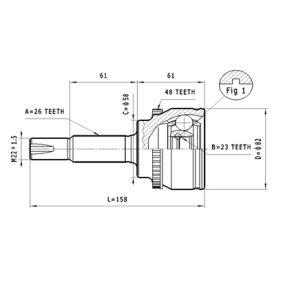 Gelenksatz, Antriebswelle C.595 von STATIM günstig für 13,74 € online kaufen