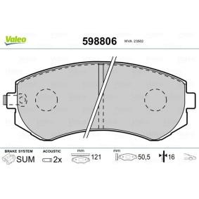 Bremsbeläge 598806 von VALEO günstig für 33,33 € online kaufen