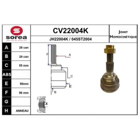 Gelenksatz, Antriebswelle CV22004K von EAI günstig für 83,85 € online kaufen
