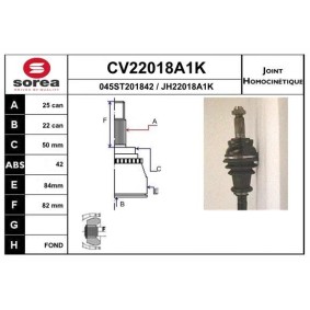 Gelenksatz, Antriebswelle CV22018A1K von EAI günstig für 64,09 € online kaufen