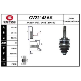 Gelenksatz, Antriebswelle CV22148AK von EAI günstig für 64,93 € online kaufen