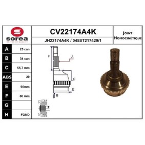 Gelenksatz, Antriebswelle CV22174A4K von EAI günstig für 60,66 € online kaufen