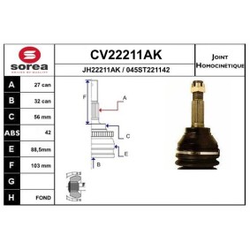 Gelenksatz, Antriebswelle CV22211AK von EAI günstig für 64,93 € online kaufen