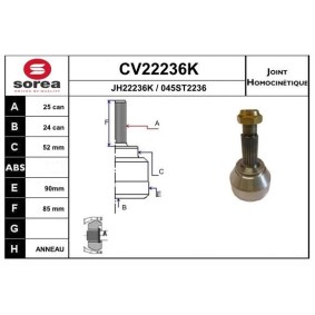 Gelenksatz, Antriebswelle CV22236K von EAI günstig für 83,85 € online kaufen