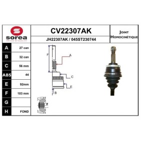 Gelenksatz, Antriebswelle CV22307AK von EAI günstig für 60,83 € online kaufen