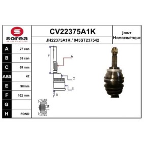 Gelenksatz, Antriebswelle CV22375A1K von EAI günstig für 59,08 € online kaufen