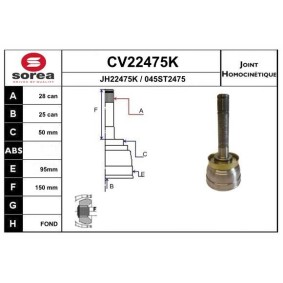 Gelenksatz, Antriebswelle CV22475K von EAI günstig für 84,96 € online kaufen