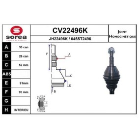 Gelenksatz, Antriebswelle CV22496K von EAI günstig für 55,76 € online kaufen