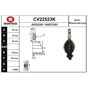 Gelenksatz, Antriebswelle CV22523K von EAI günstig für 63,47 € online kaufen
