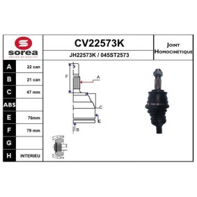 Gelenksatz, Antriebswelle CV22573K von EAI günstig für 46,31 € online kaufen
