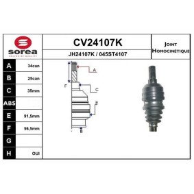 Gelenksatz, Antriebswelle CV24107K von EAI günstig für 69,19 € online kaufen