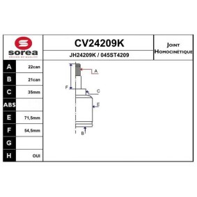 Gelenksatz, Antriebswelle CV24209K von EAI günstig für 109,78 € online kaufen