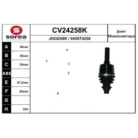 Gelenksatz, Antriebswelle CV24258K von EAI günstig für 111,11 € online kaufen