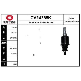 Gelenksatz, Antriebswelle CV24265K von EAI günstig für 109,78 € online kaufen