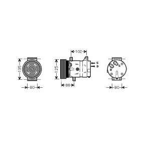 Achetez des Compresseur de climatisation DIEDERICHS DCK1484 à prix pour 324,02 €