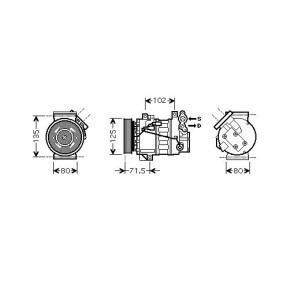 Achetez des Compresseur de climatisation DIEDERICHS DCK1494 à prix pour 666,18 €