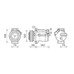 Achetez des Compresseur de climatisation DIEDERICHS DCK1690 à prix pour 550,50 €