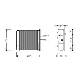 Compre Permutador de calor, aquecimento do habitáculo da DIEDERICHS DCM1071 a um preço baixo por 36,55 €