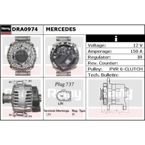 Lichtmaschine für MERCEDES-BENZ von DELCO REMY