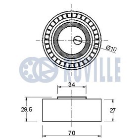 Umlenk- / Führungsrolle, Keilrippenriemen 55007 von RUVILLE günstig für 16,76 € online kaufen
